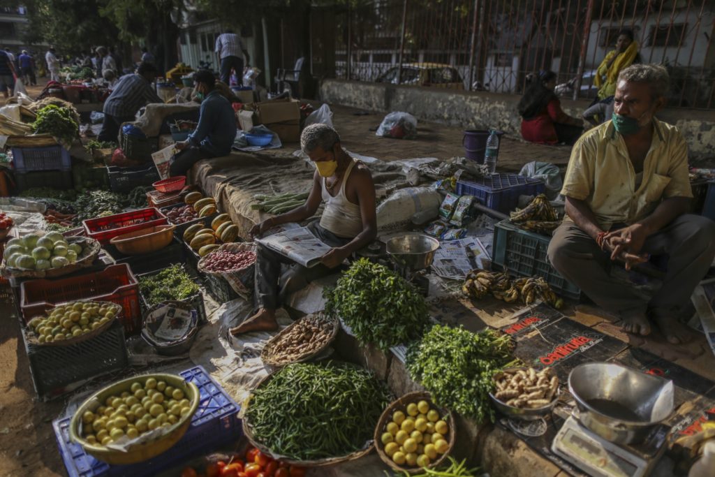 Vendors at Dadar Vegetable Market. 