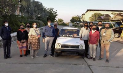 Gujarat's first Electric Car built by C U Shah University students of Wadhwan Gujarat