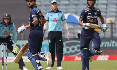 Sikhar Dhawan missed the century by 2runs. India vs England 1st ODI.