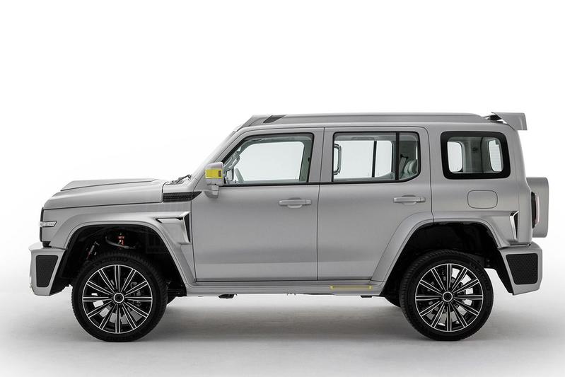 There is a solar panel is mounted on the roof of the Tank 300 Cybertank.