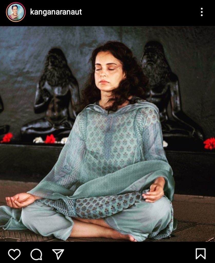 An Instagram post shared by Kangana.