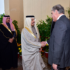 Shah Mahmood Qureshi and Prince Faisal Bin Farhan Al Saud meeting.