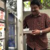Doing good in tough times, Bullet Man, aka Kerela man, distributes food packets among needy kids.