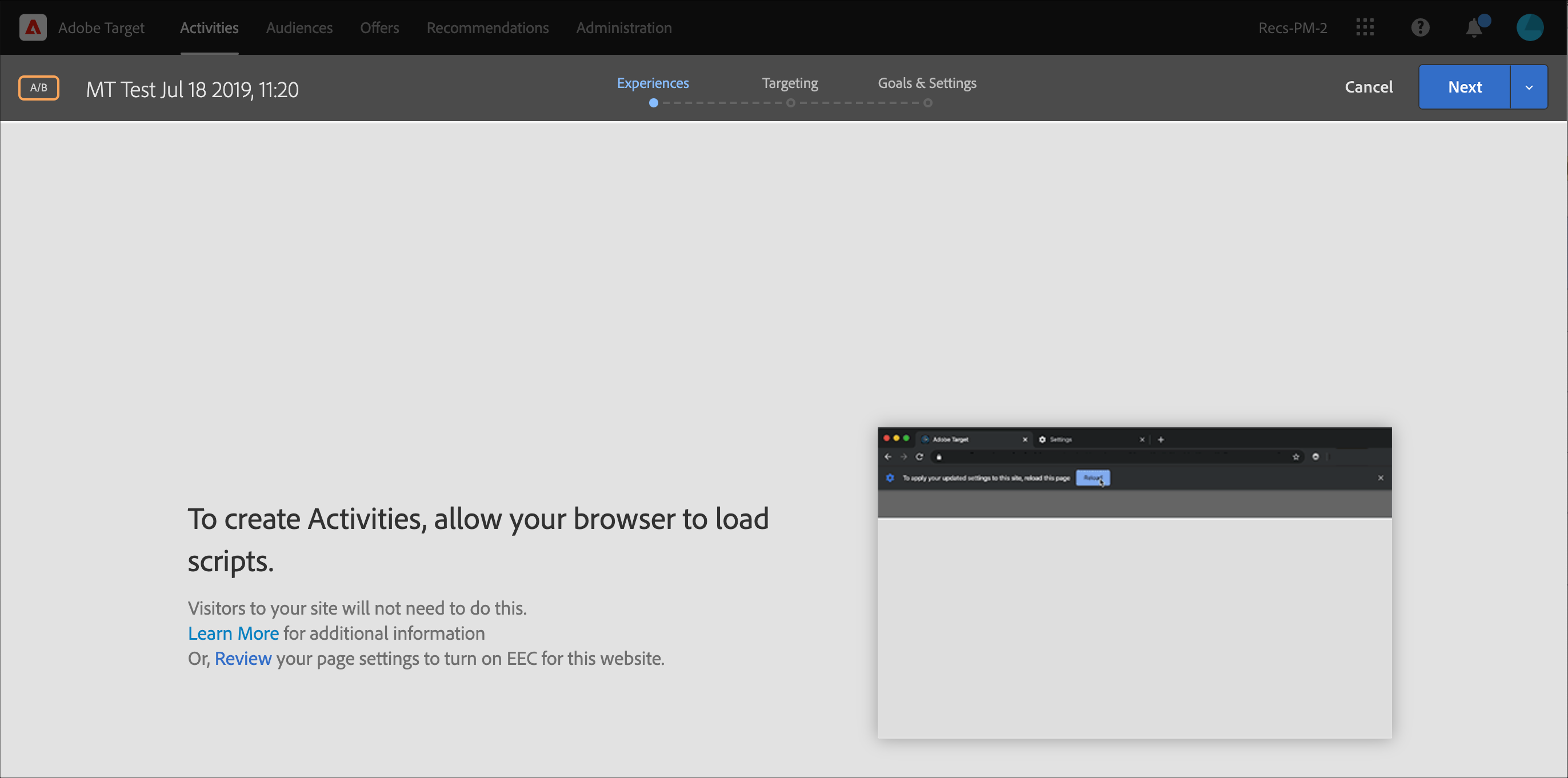 Change settings in Google Chrome, Firefox before you get a Warning.