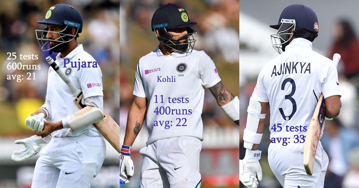 Rahane, Pujara and Kohli's Era ending in test matches for India.