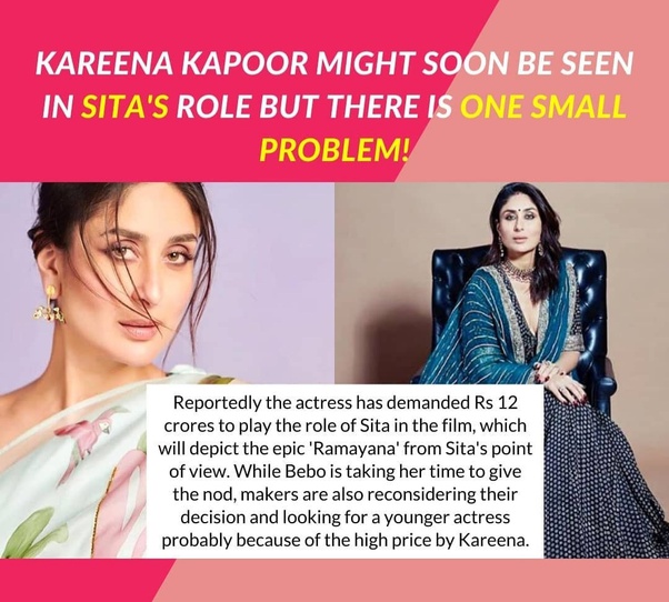 Kareena replies on Sita's role controversy and 12 crore fee. she says, 'Yeah, Yeah...' 