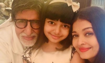 Amitabh Bachchan play KBC with family members at home.