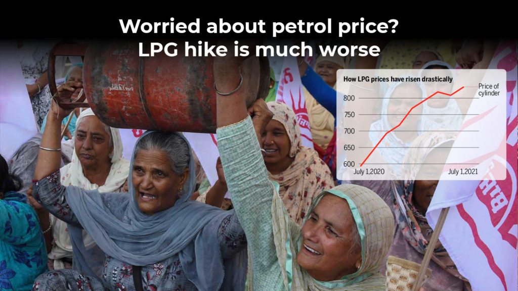 LPG price increased by 25rs, More burden on Housewives of India. 