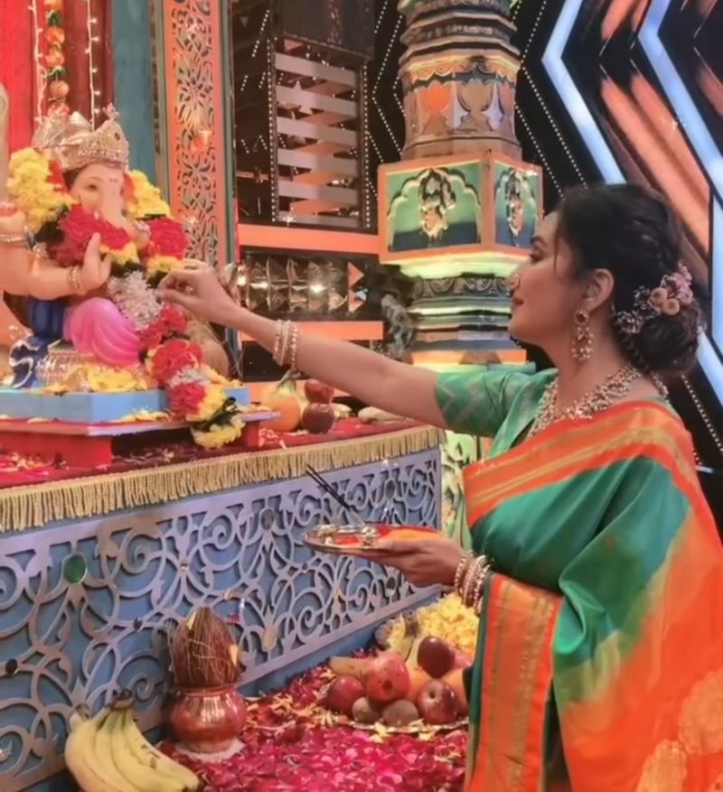 Madhuri Dixit Nene to other Bollywood celebs is celebrating Ganesh Chaturthi.
