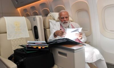 PM MODI TWEET PICTURES WHILE TRAVELLING TO usa