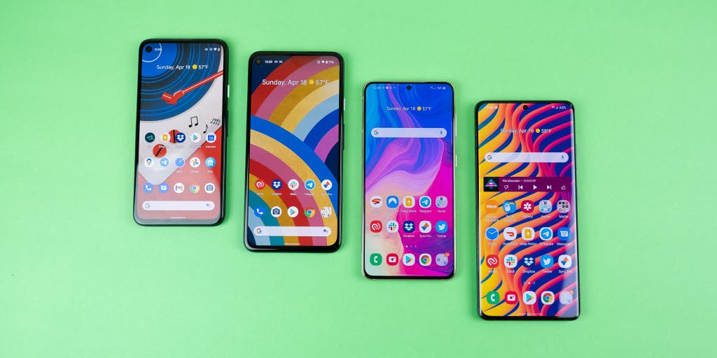 Top three Android Smartphones October 2021.