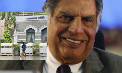 Ratan Tata pa ost, "man helping stray dog in rain".