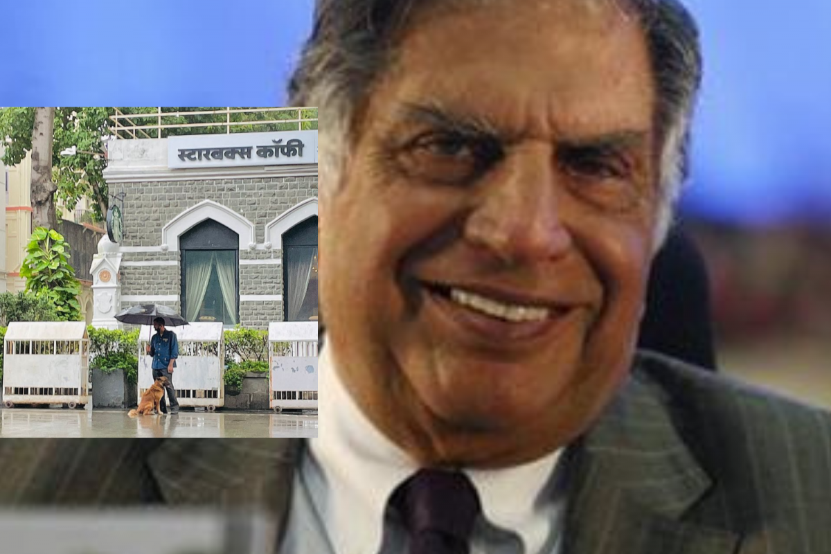 Ratan Tata pa ost, "man helping stray dog in rain".