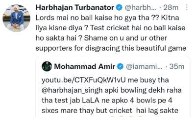 harbhajan singh tweet reply to Amir