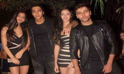 Arbaaz Merchant with suhana khan and Ananya Pandey