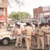 The family of the policemen was seen chanting slogans in different areas of Ahmedabad.