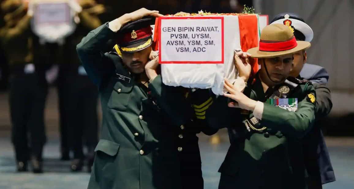 General Bipin Rawat's funeral today