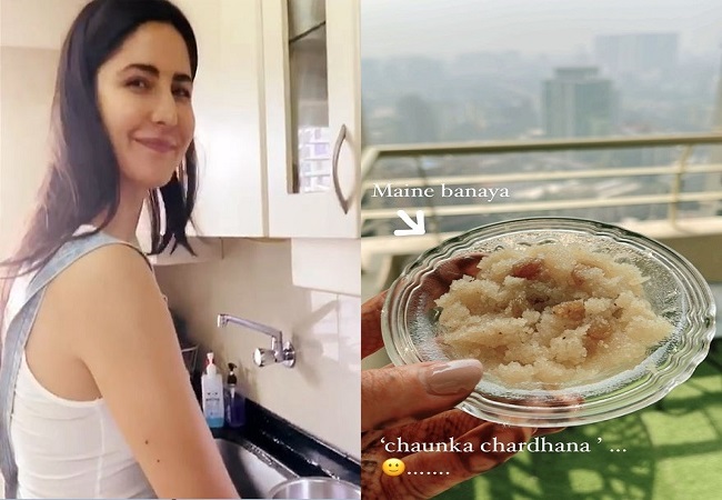 Katrina makes halwa
