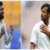 ajaz patel and mayank agarwal in 2nd test match India vs NZ