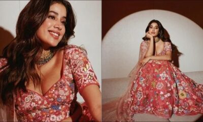 Janhvi Kapoor wearing a 4 lakh embroidered lehenga