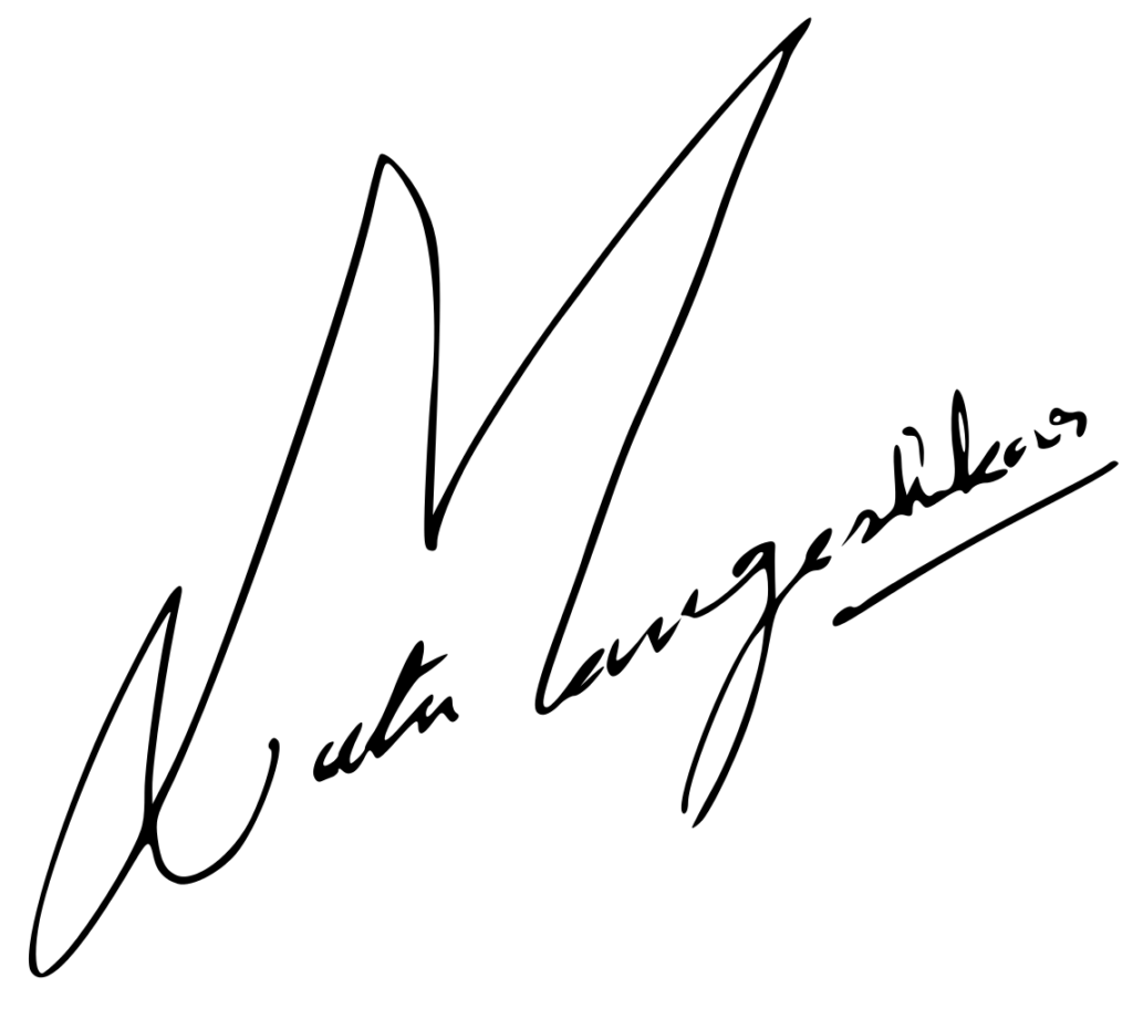 lata mangeshkar signature