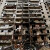 A missile hits a high-rise residential building in Kyiv