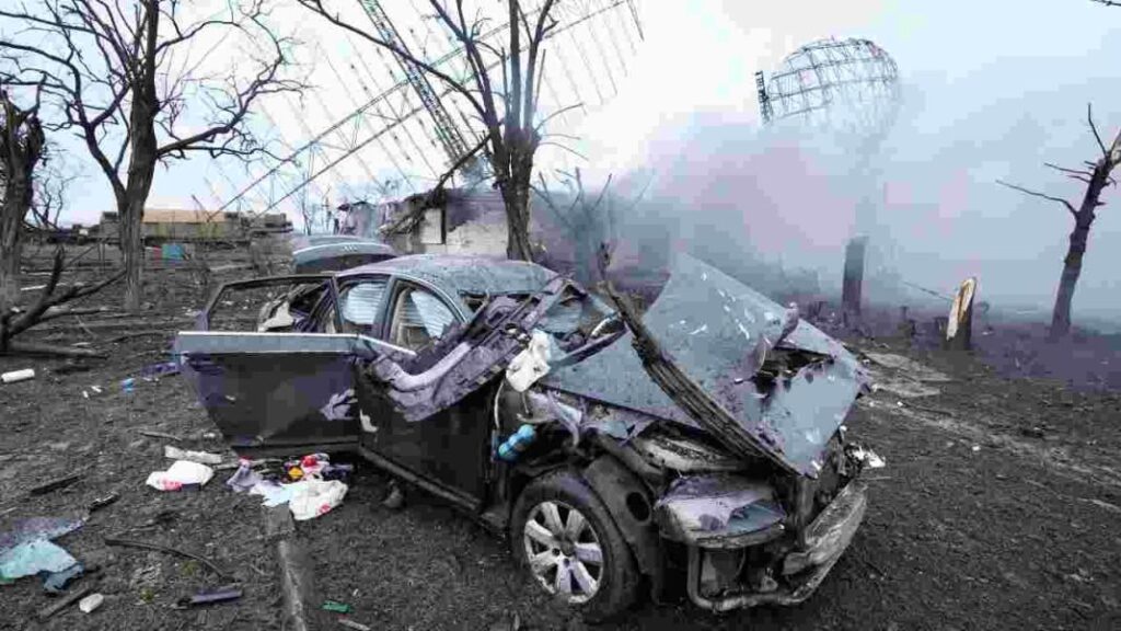 Todays, destruction photos of Ukraine Russia war.