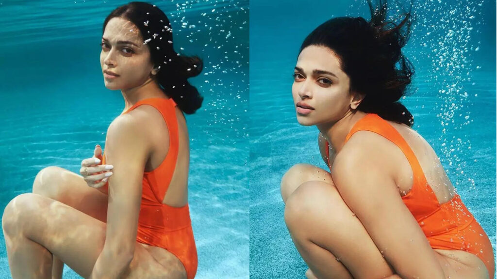 The entire Gehraiya team, including bikini-clad Deepika-Ananya, took a dip in the water.