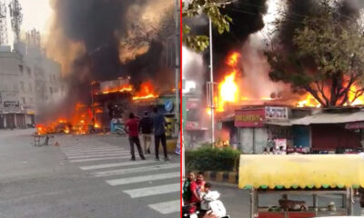 Fire ruins shops at Raipur Bhajiya House in Ahmedabad