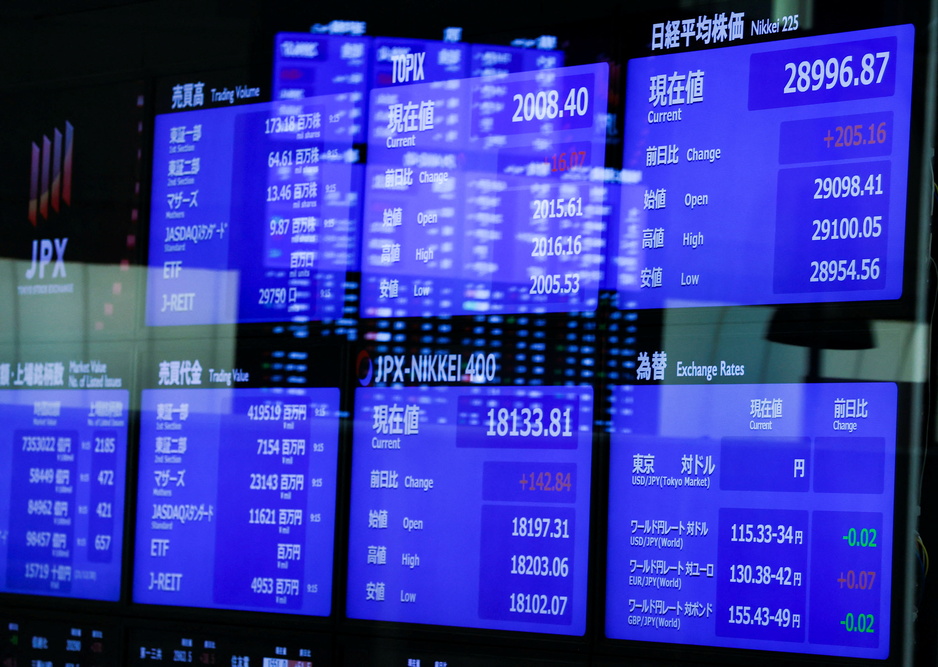 Asian stocks fall after a rally on Wall Street