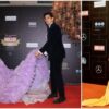 Sidharth Malhotra holds Kriti Sanon's gown