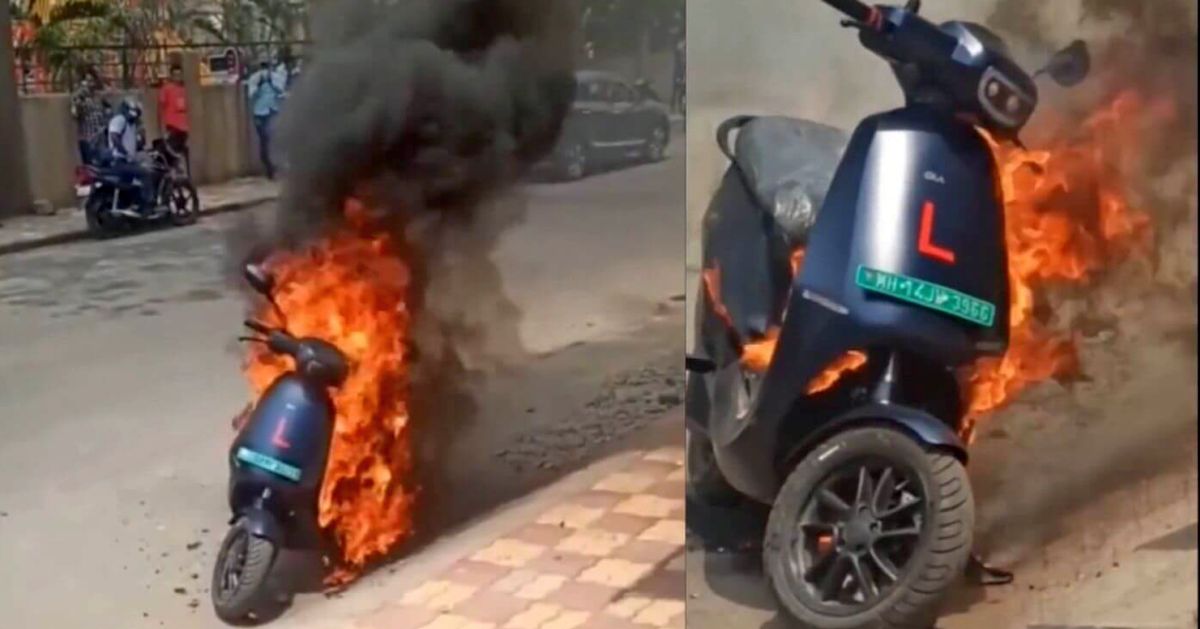 Ola S1 Pro Electric Scooter caught Fire