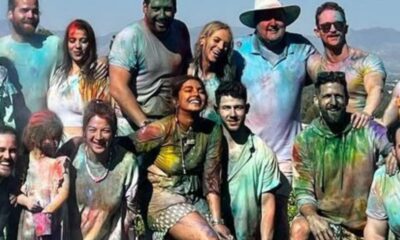 Priyanka Chopra and Nick Jonas in desi celebration