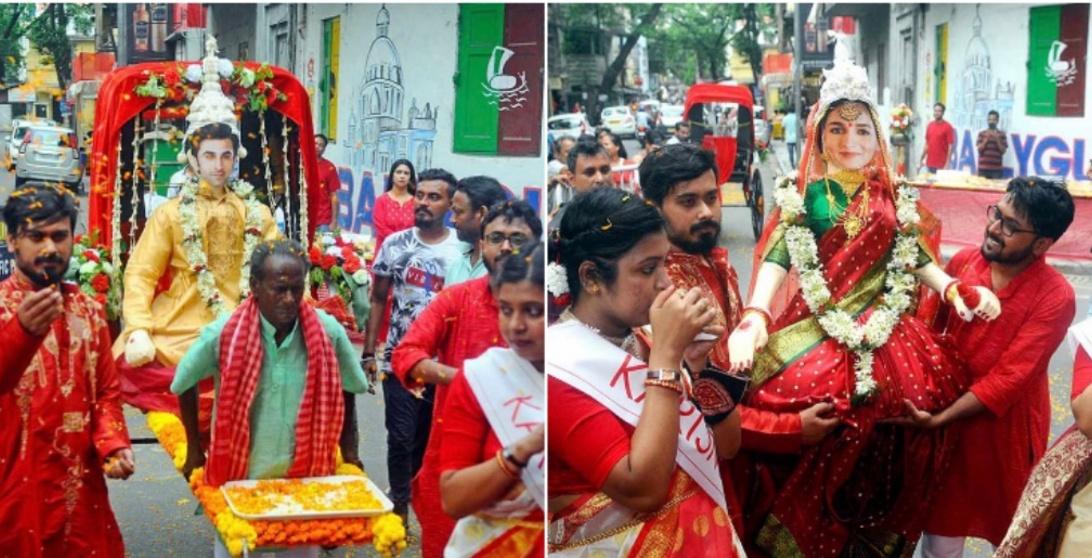 ceremony was held like a real wedding