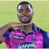 obed mccoy celebration style after taking wicket