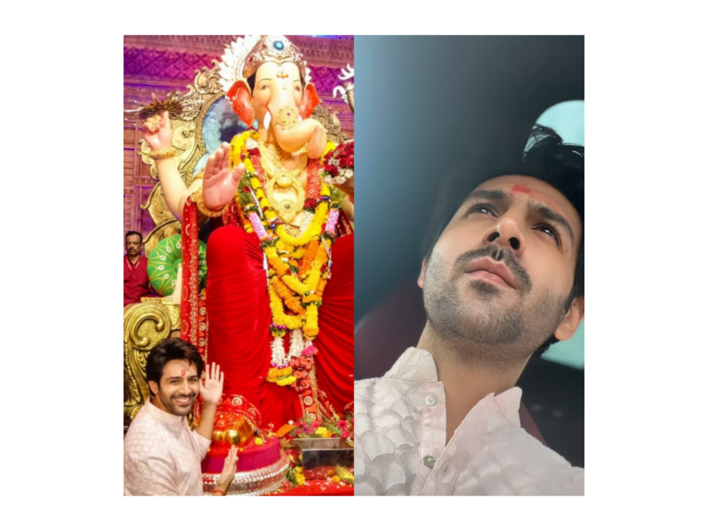 Kartik Aaryan visit to Lalbaugcha Raja on Ganesh Chaturthi 2022