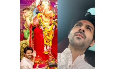 Kartik Aaryan and his parents visit to Lalbaugcha Raja