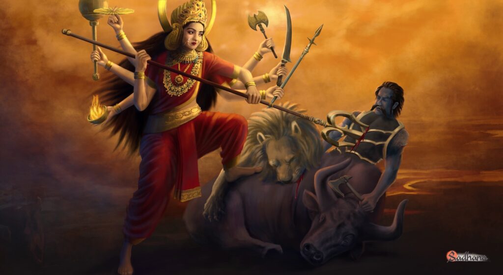 Mahishasura Mardini Maa Bhavani Temple in Gujarat's Kutch. 