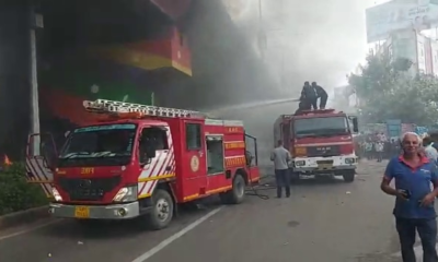 fire busted out in a BRTS bus in Ahmedabad