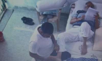 Satyendar Jain receiving massage in jail