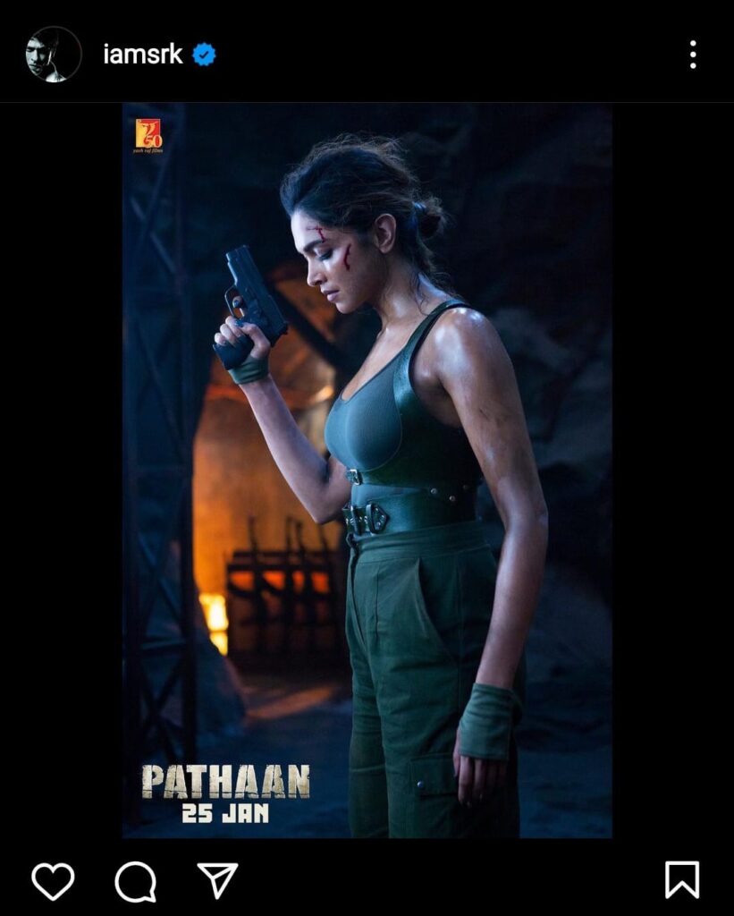 SRK wishes Deepika on her birthday by sharing her Pathaan poster