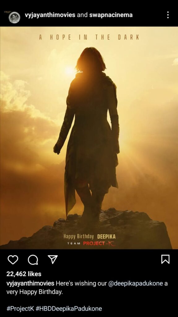 Here's the first look of Deepika's upcoming Project K