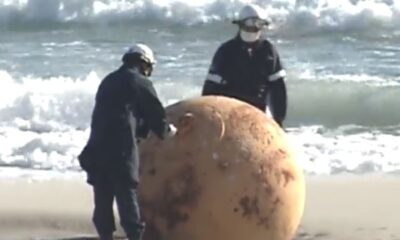 Massive ball found at Japan beach,