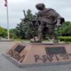 Pro-Khalistan destroys Gandhi Ji statue