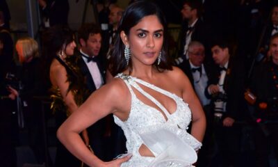 Mrunal Thakur red carpet look at Cannes