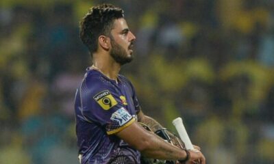 Nitish Rana has been fined Rs. 24 lakh by IPL