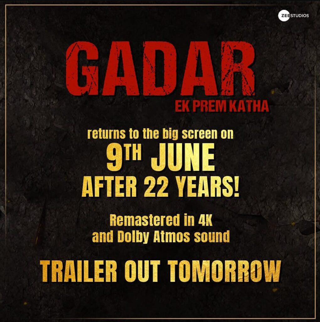 Gadar Ek Prem Katha to be re-release in theatres