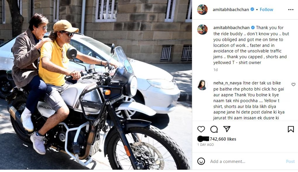 Pic shared by Amitabh Bachchan