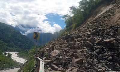 A heavy rainfall shuts the Badrinath national highway