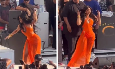 Fan throws drink at Cardi B
